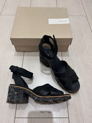 Sandalias Clarks Piel Negras