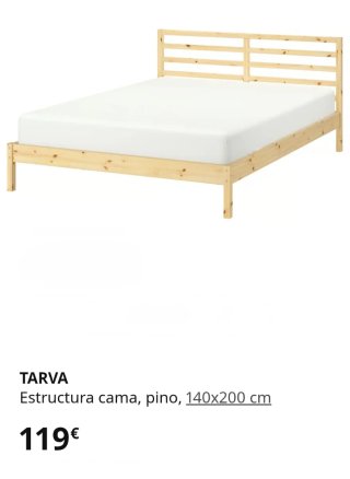 Estructura Cama Ikea Tarva 140x200