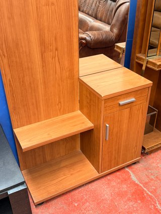 Mueble recibidor con espejo y cajón