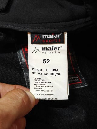 MAIER pantalone neve sci outdoor montagna uomo XL