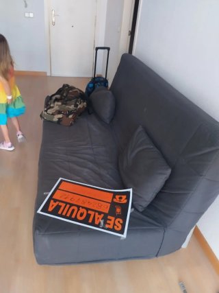 Sofá Cama Gris Tela