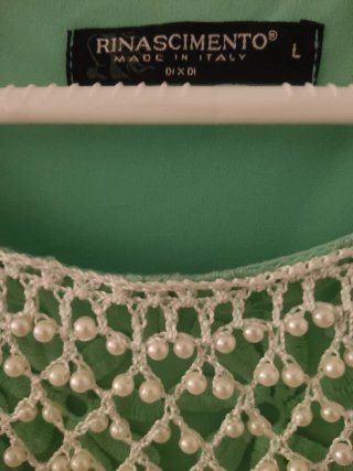 Vestido aguamarina fiesta.Talla L