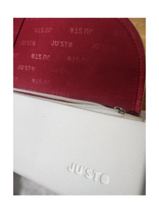 Bolso Justo beige y blanco