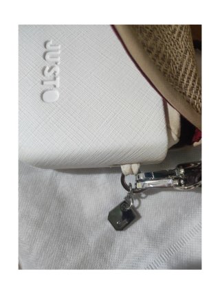 Bolso Justo beige y blanco