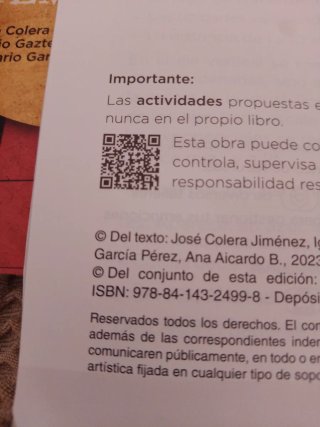 Libro de texto Matemáticas,4'ESO