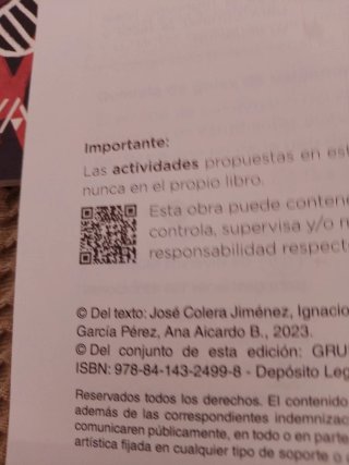 Libro de texto Matemáticas,4'ESO
