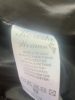 Cazadora efecto piel KORÖSHI negra Talla XL