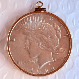 Pendente Moeda 1 Dólar Prata 1922 Aro