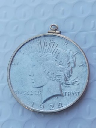 Pendente Moeda 1 Dólar Prata 1922 Aro