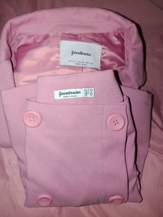 Conjunto blazer y falda rosa
