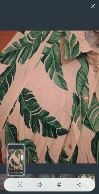 Vestido hojas verdes corte midi