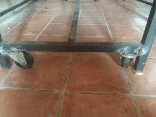 Mesa merendero madera y metal