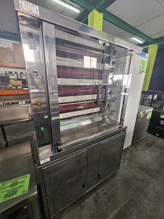 Asador de pollos 4 espadas con mueble