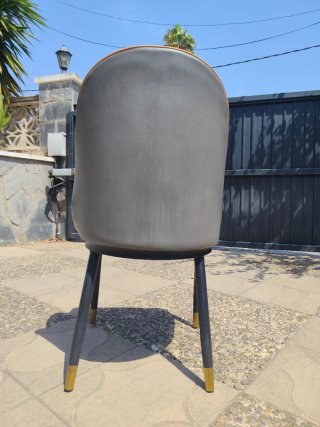 Silla Comedor Moderna Naranja y Gris