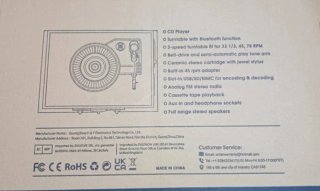 Tocadiscos Vinilo Bluetooth CD USB Cassette