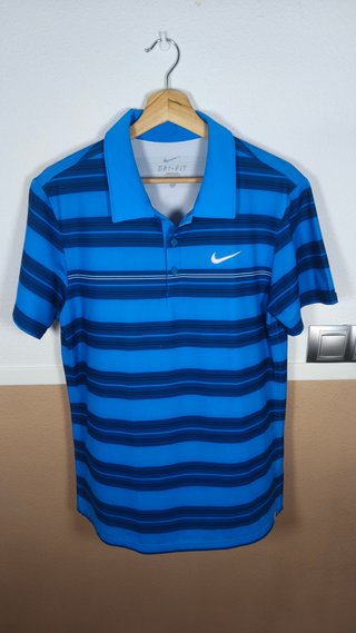 Polo Nike Dri-Fit Rayas Azules Talla L