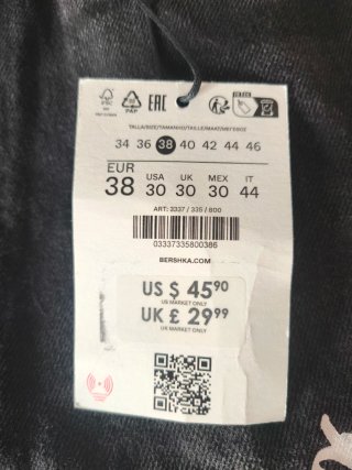 Pantalón corto Bershka Ripped Talla M NUEVO