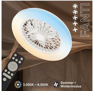 Ventilador de techo Briloner con luz