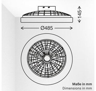 Ventilador de techo Briloner con luz