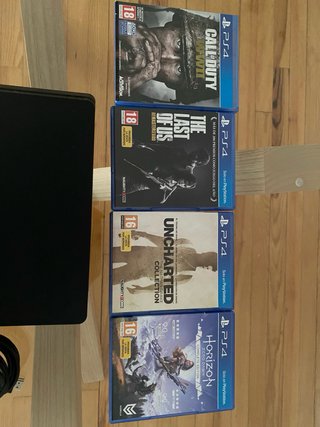PS4 Slim 1TB + 2 Mandos + 4 Juegos
