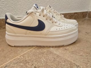 Nike Court Vision Alta Mujer Blancas y Azul