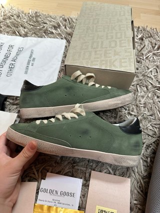 Zapatillas Golden Goose Verdes y Beige