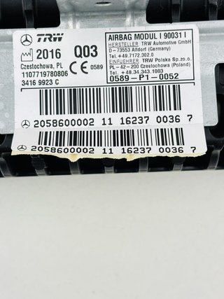 Airbag acompañante Mercedes-Benz Clase C 2014-2021 A2058600002
