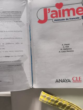 Libro texto francés J'aime 3