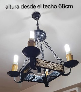 Lámparas de techo y apliques pared, rústico metal
