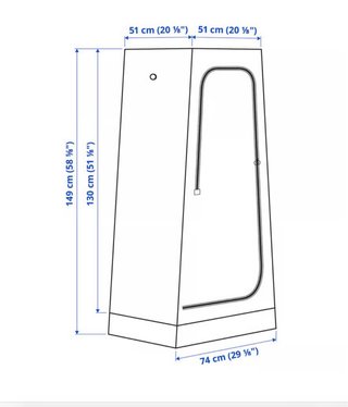 Armario Portátil Ikea Vuku Tela Blanco