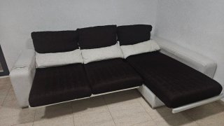 Sofá modular 3 plazas con chaiselongue