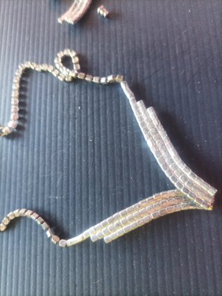 Conjunto Colar e Brincos Strass Azul Safira