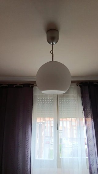 Lámpara colgante cristal y metal