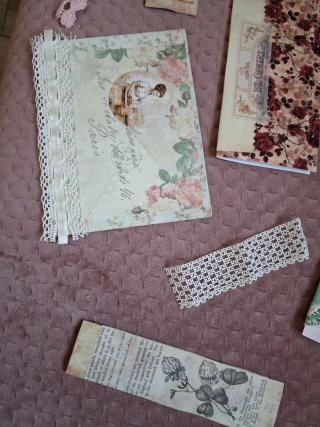 Set semilavorati carta e stoffa per journal