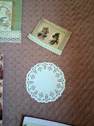 Set semilavorati carta e stoffa per journal