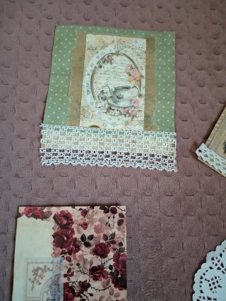 Set semilavorati carta e stoffa per journal