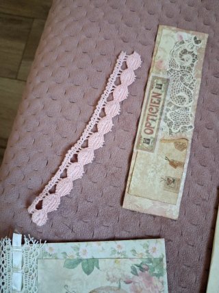 Set semilavorati carta e stoffa per journal