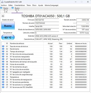 Disco Duro Toshiba 500GB DT01ACA050