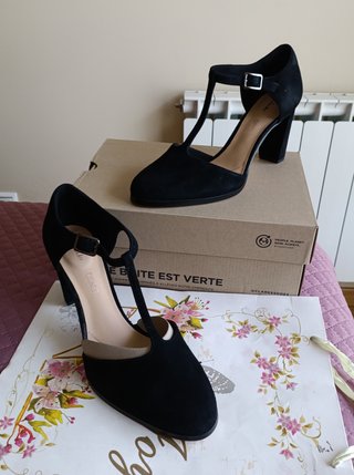 Salomé Tacón Piel Clarks Negro Talla 41 de 100€