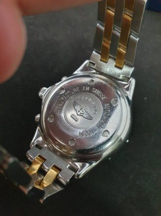 Reloj Breitling Cronógrafo Oro y Acero Azul