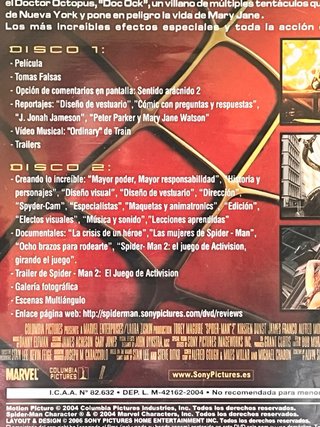 Spider-Man 2 Dvd