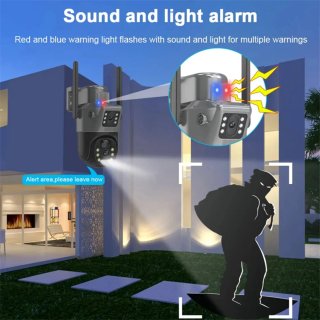Cámara de vigilancia inteligente con placa solar