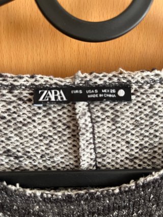 Vestido gris Zara Talla S