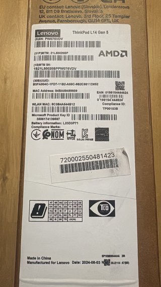 Lenovo ThinkPad L14 Gen 5 Portátil