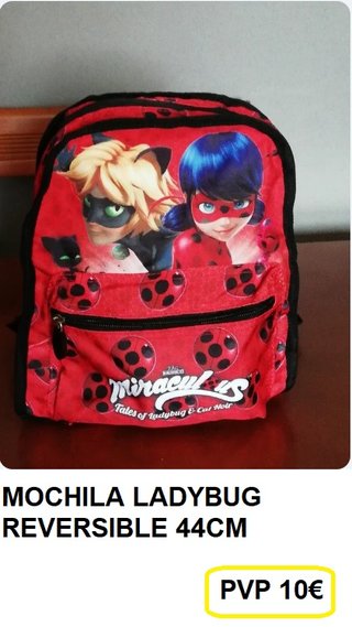 Mochila Ladybug 44cm Reversible