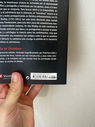 Libro Frankenstein - Mary Shelley (Vicens Vives)
