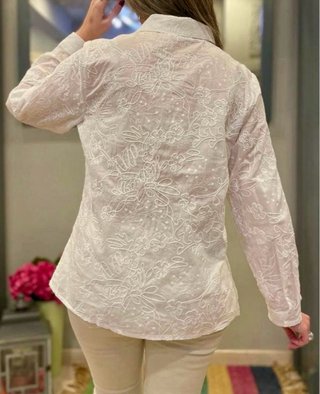 Blusa bordada de algodón - Nueva -