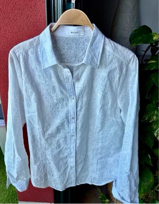 Blusa bordada de algodón - Nueva -
