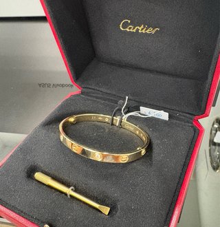 Pulsera Cartier Oro 4 Diamantes