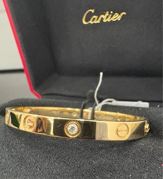 Pulsera Cartier Oro 4 Diamantes
